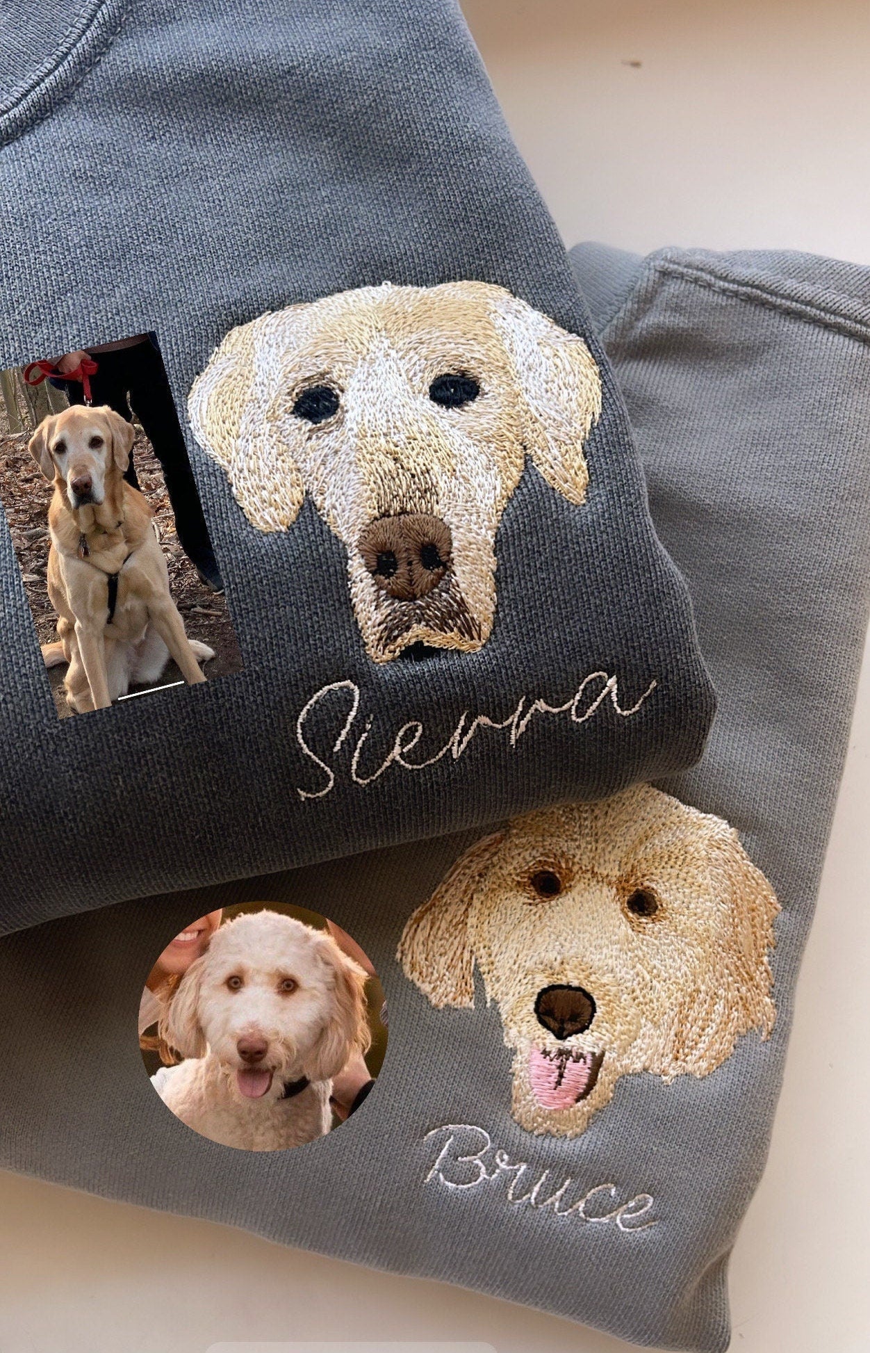 Custom Embroidered Pet Crewneck Sweatshirt Love Gifts for Pet Lovers