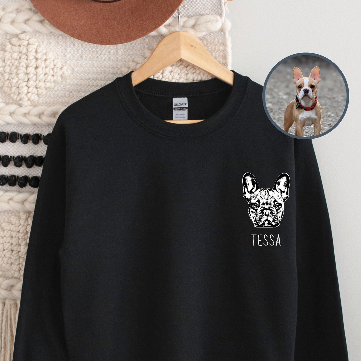 Sudadera con capucha personalizada con cara y nombre de gato, regalo para amantes de los gatos.