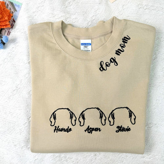 Personalisiertes Hundemama-Sweatshirt mit Kosenamen auf dem Ärmel, Geschenk für Tierliebhaber