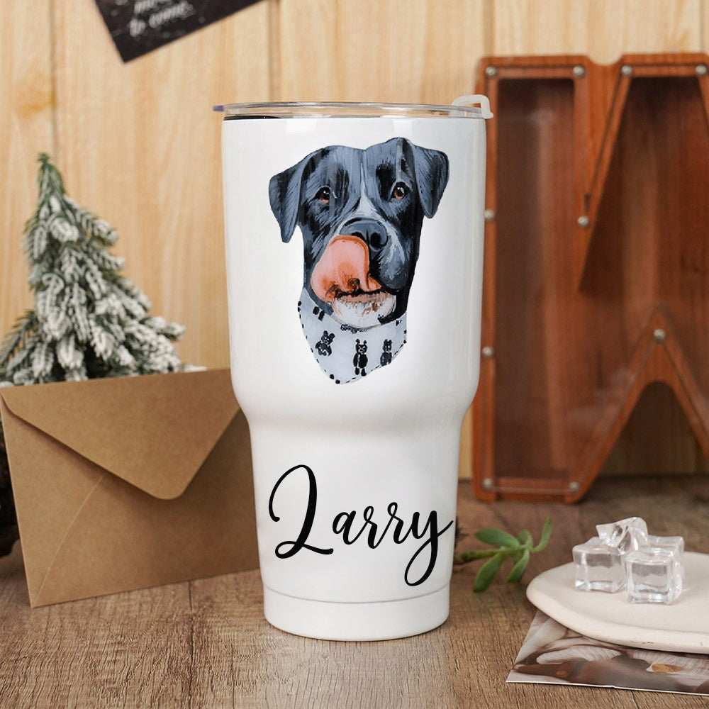 Personalized Pet Portrait Tumblers for Dog & Cat Lovers Birthday Christmas Gift