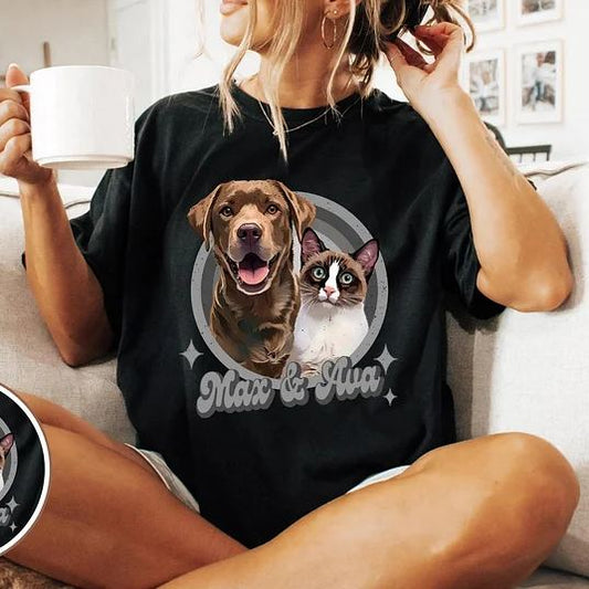 Personalisiertes besticktes Haustiergesicht und Name Sweatshirt Benutzerdefinierter Hunde-/Katzenfoto-Hoodie Geschenk für Tierliebhaber