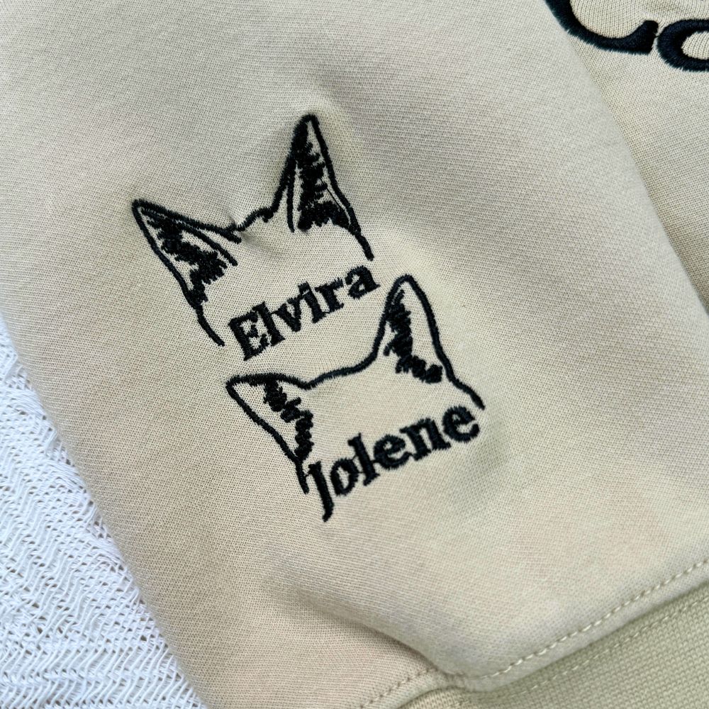 Personalisiertes Hundemama-Sweatshirt mit Kosenamen auf dem Ärmel, Geschenk für Tierliebhaber