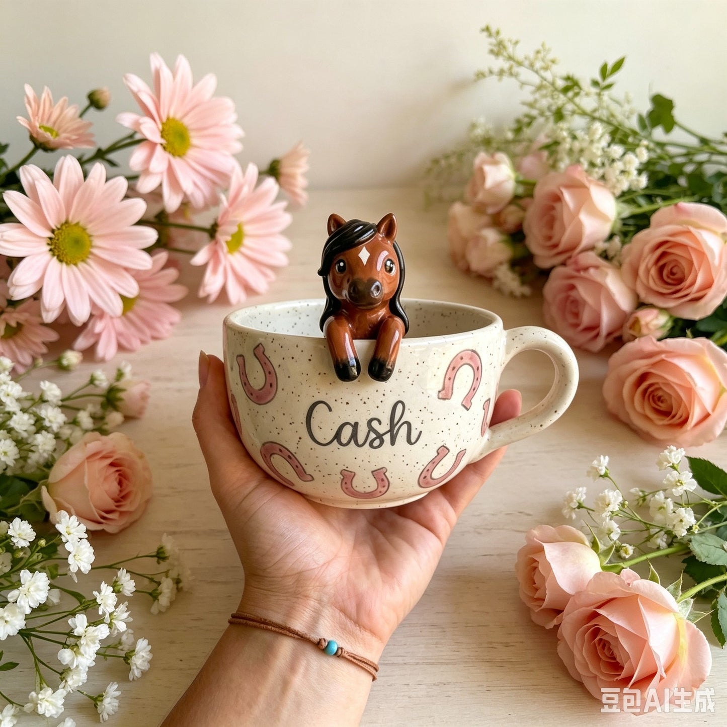 Mug personnalisé avec figurine d'animal de compagnie et nom – Mug en céramique fait main pour chat et chien, souvenir de Noël pour les amoureux des animaux