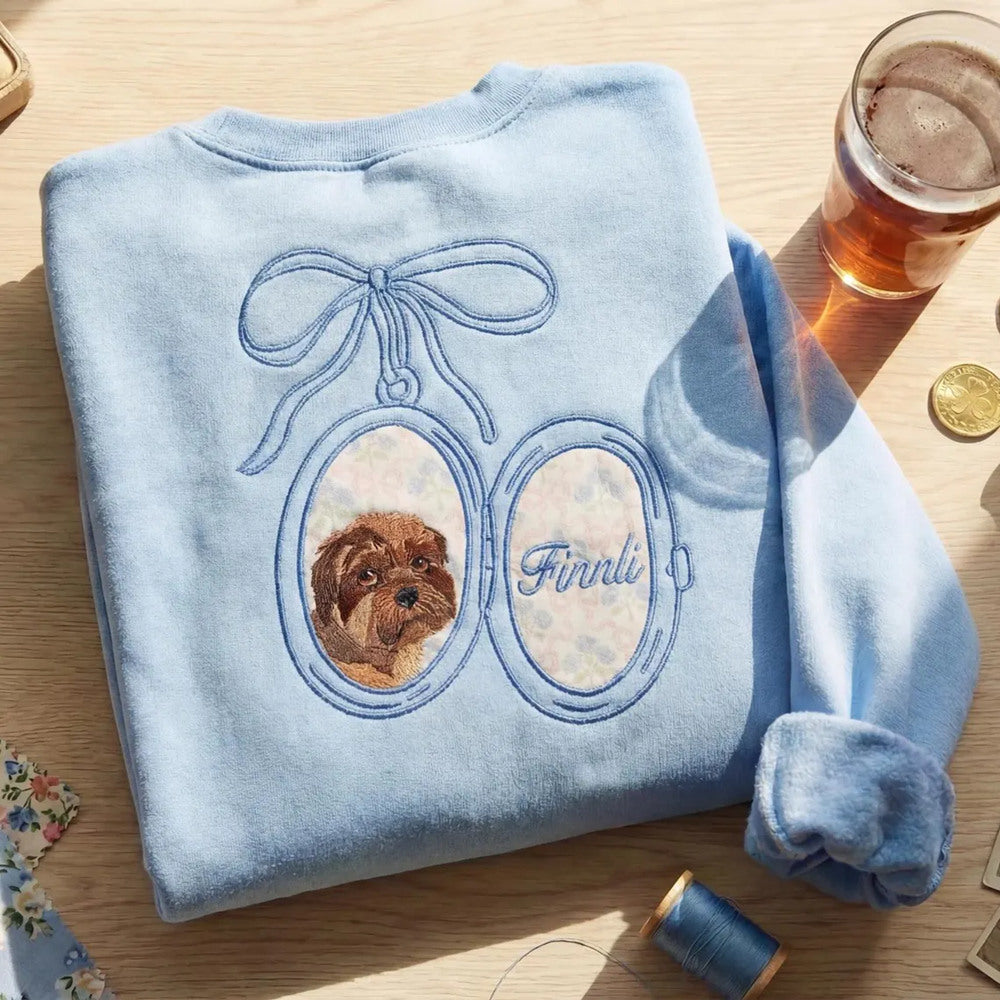 Sweat-shirt brodé personnalisé avec le visage et le nom de votre chien, cadeau souvenir pour les amoureux des animaux