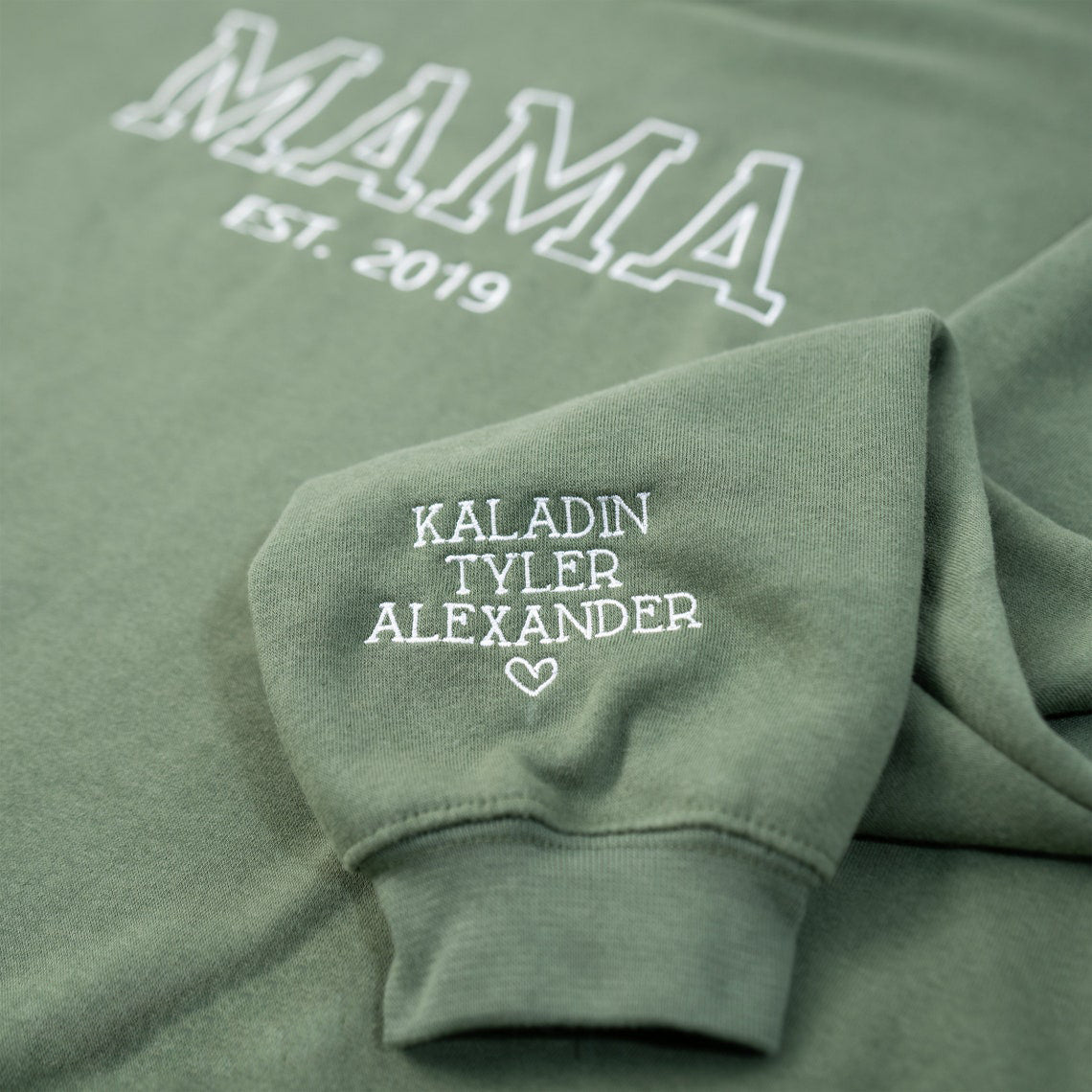 Personalisiertes besticktes Mama EST Year Sweatshirt Muttertagsgeschenk für Mama