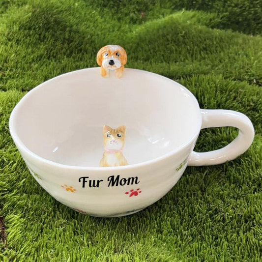 Personalized Pet Figure Mug Custom Pet Photo Mug Mother's Day Gift for Fur Mom Pet Lovers