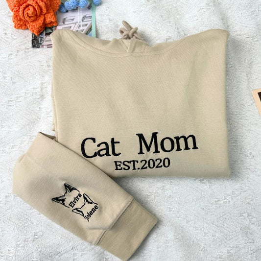 Personalisiertes Hundemama-Sweatshirt mit Kosenamen auf dem Ärmel, Geschenk für Tierliebhaber