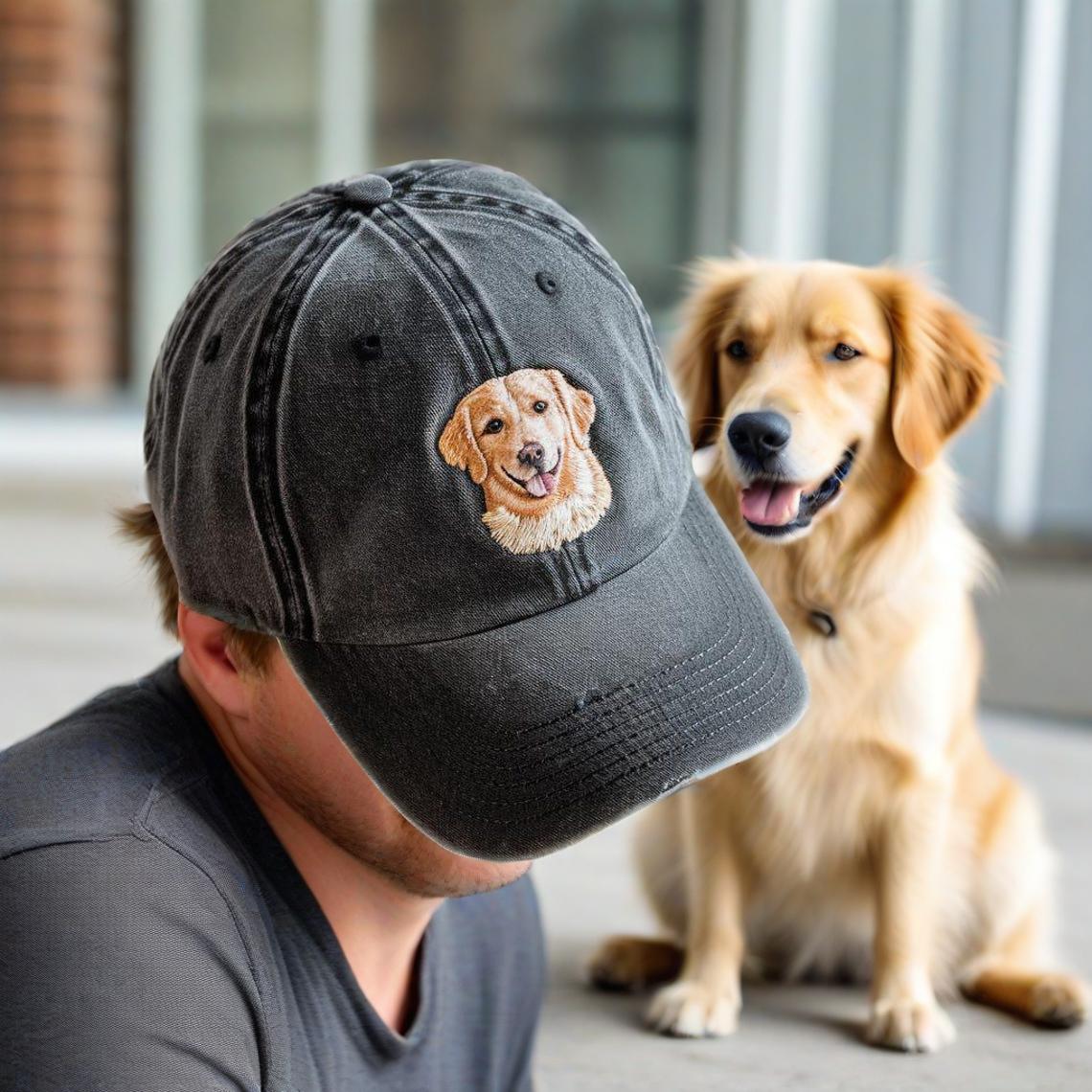 Custom Embroidered Pet Portrait Hat Personalized Dog & Cat Baseball Cap Gift for Dog Owners Pet Lover Gift Christmas Gift