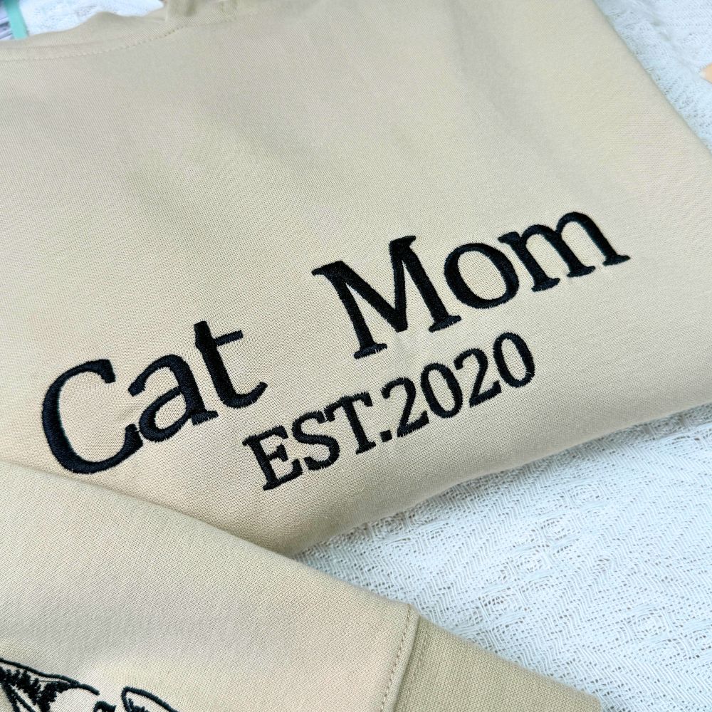 Personalisiertes Hundemama-Sweatshirt mit Kosenamen auf dem Ärmel, Geschenk für Tierliebhaber