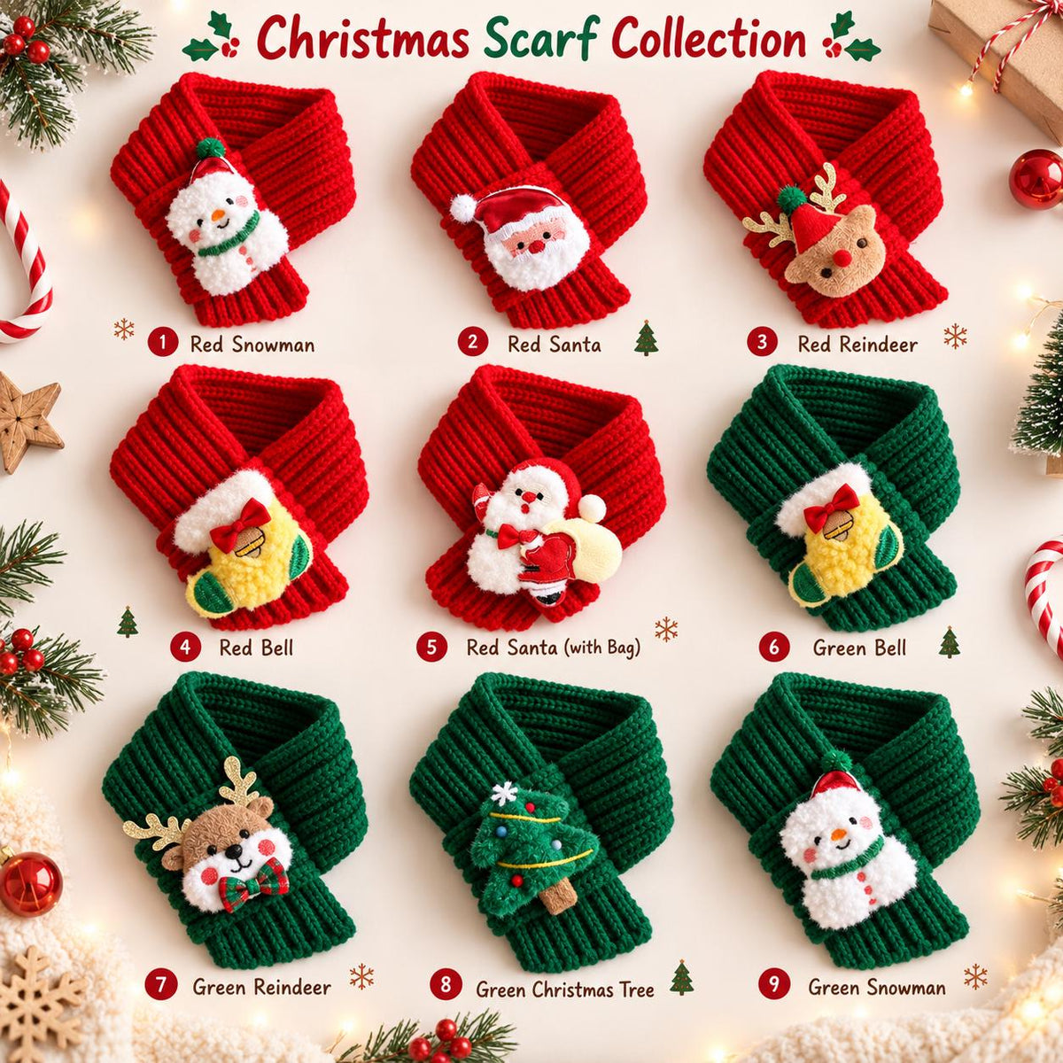 Personalized Christmas Pet Scarf, Custom Embroidered Dog Cat Scarf, Reindeer Santa Holiday Outfit, Puppy Kitten Christmas Gift