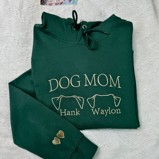 Personalisiertes Hundemama-Sweatshirt mit Kosenamen auf dem Ärmel, Geschenk für Tierliebhaber