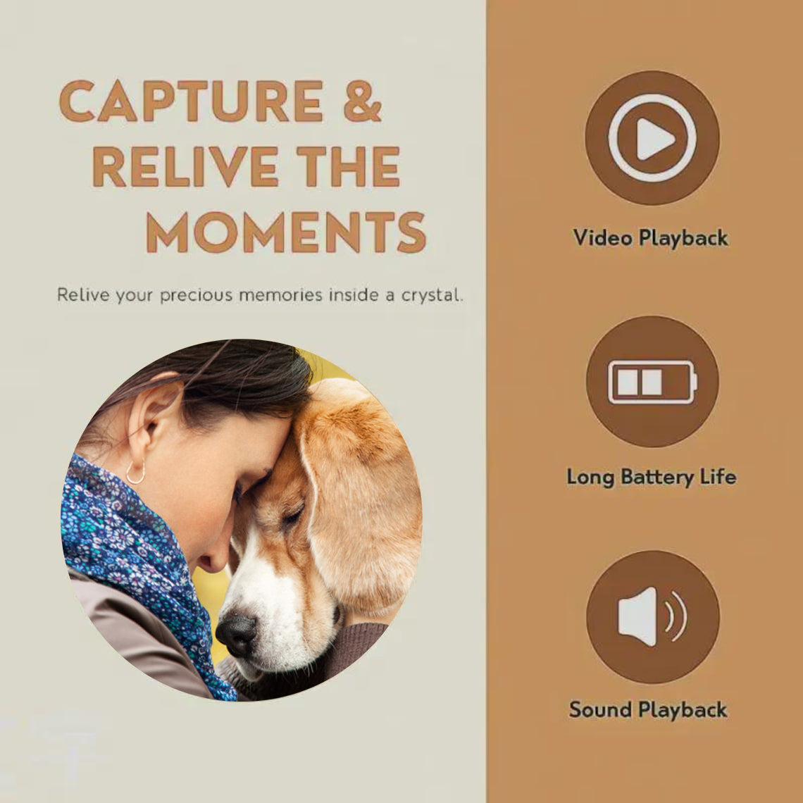 Personalized Glass Video Globe – Custom Pet Video Gift for Dog & Cat Lovers Pet Memorial Gift Christmas Gift