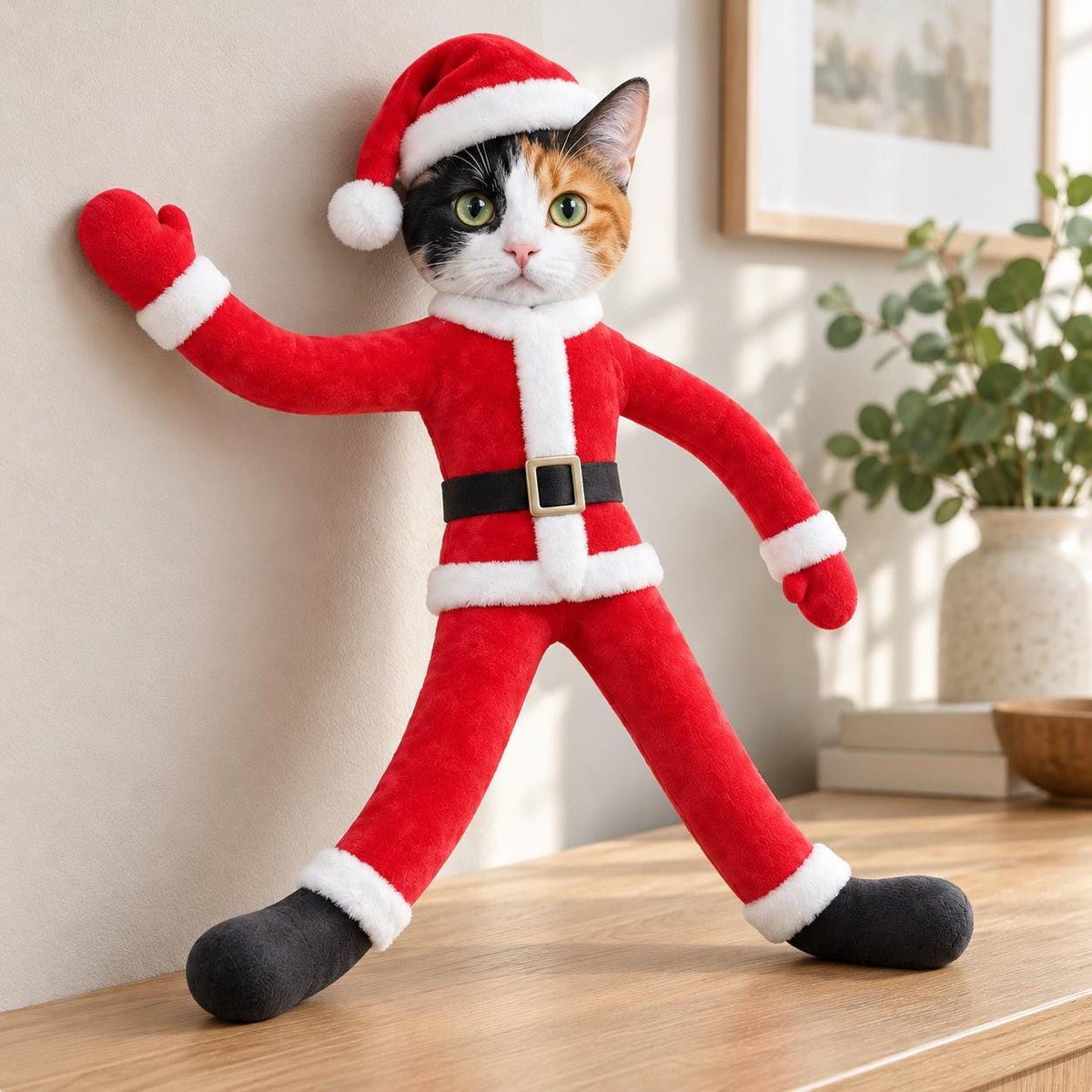 Écharpe tissée personnalisée avec portrait d'animal brodé et nom – Cadeau de Noël personnalisé pour les amoureux des animaux