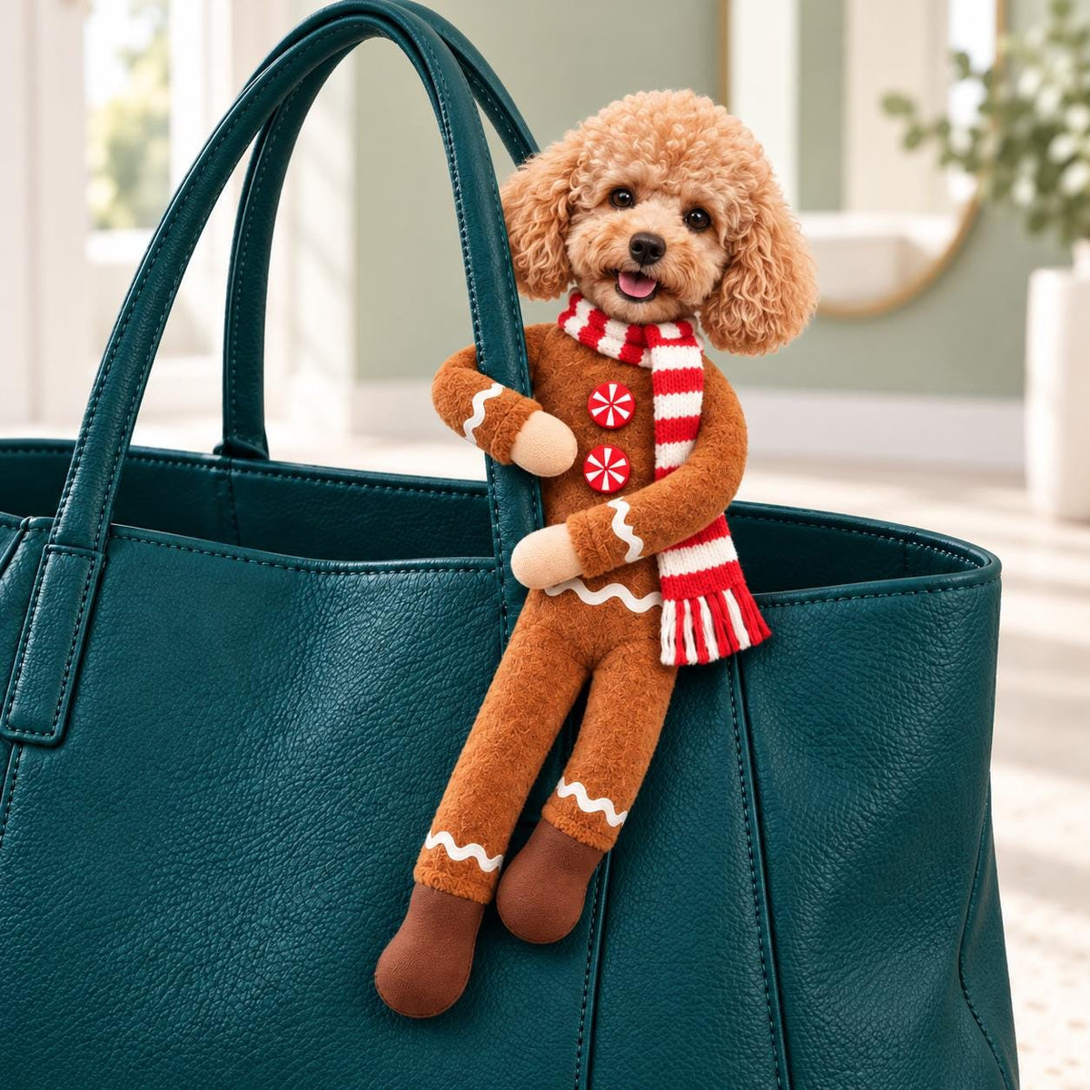 Écharpe tissée personnalisée avec portrait d'animal brodé et nom – Cadeau de Noël personnalisé pour les amoureux des animaux
