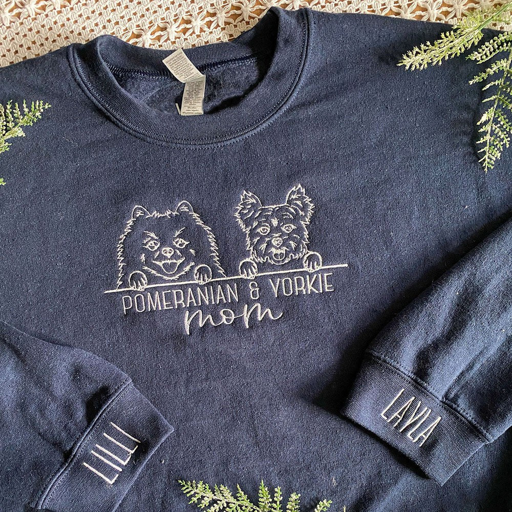 OFERTA CALIENTE❗❗Sudadera con capucha con contorno de mascota bordado y nombres de mascotas, regalo para mamás perrunas, amantes de las mascotas