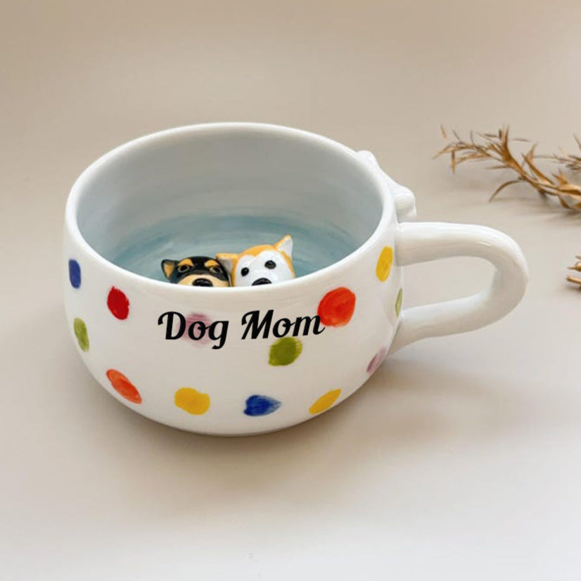 Personalized Dog Mom Pet Figure Ceramic Mug Custom Dog Photo Mug Mother's Day Gift Dog Lovers