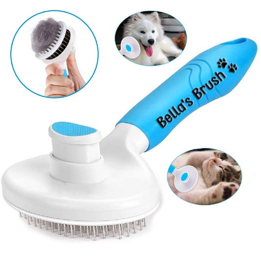 Self-Cleaning Slicker Brush for Cats & Dogs – Easy Grooming Tool for Shedding, Undercoat & All Hair Types