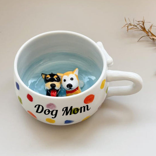Personalized Dog Mom Pet Figure Ceramic Mug Custom Dog Photo Mug Mother's Day Gift Dog Lovers