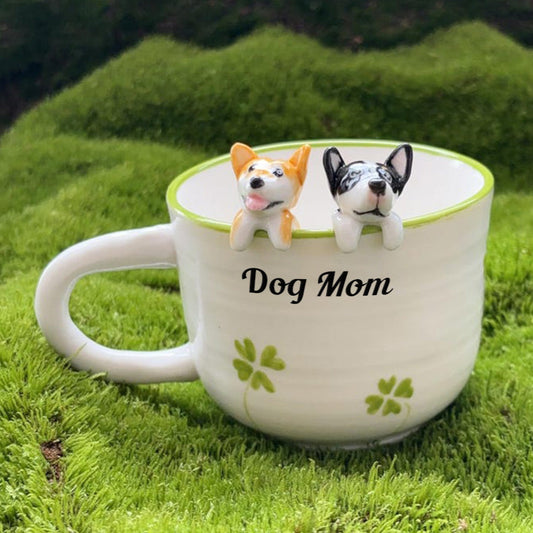 Personalized Dog Figure Ceramic Mug Custom Pet Photo Mug Mother's Day Gift Dog Mom Pet Lovers