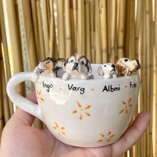Personalized Pet Figure Mug Birthday Valentines Anniversary Gift for Pet Lovers