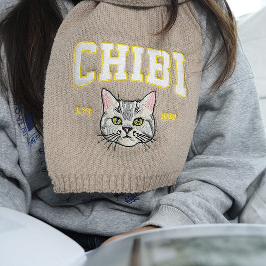 Personalisiertes besticktes Haustiergesicht und Haustiername Sweatshirt Hundeportrait bestickt Crewneck Haustierliebhaber Geschenk