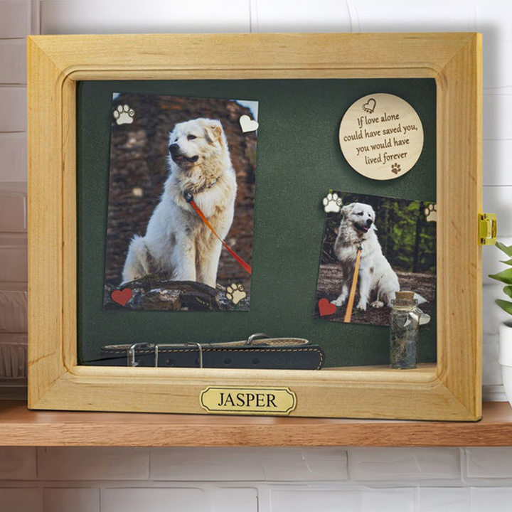 Personalized Pet Memorial Shadow Box Pet Keepsake Frame Gift for Dog Cat Lovers