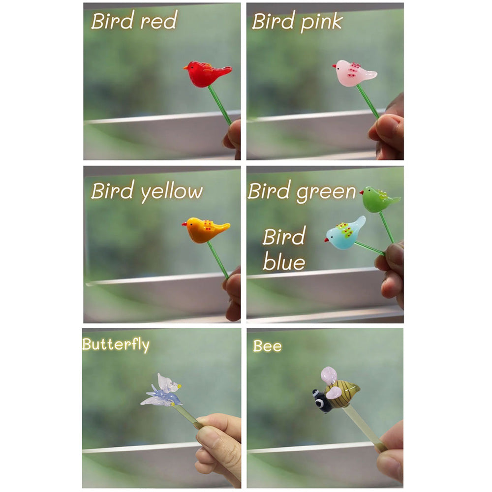 Custom Birth Flower Pot with Mini Glass Flower Spring Decoration Mother's Day Gift