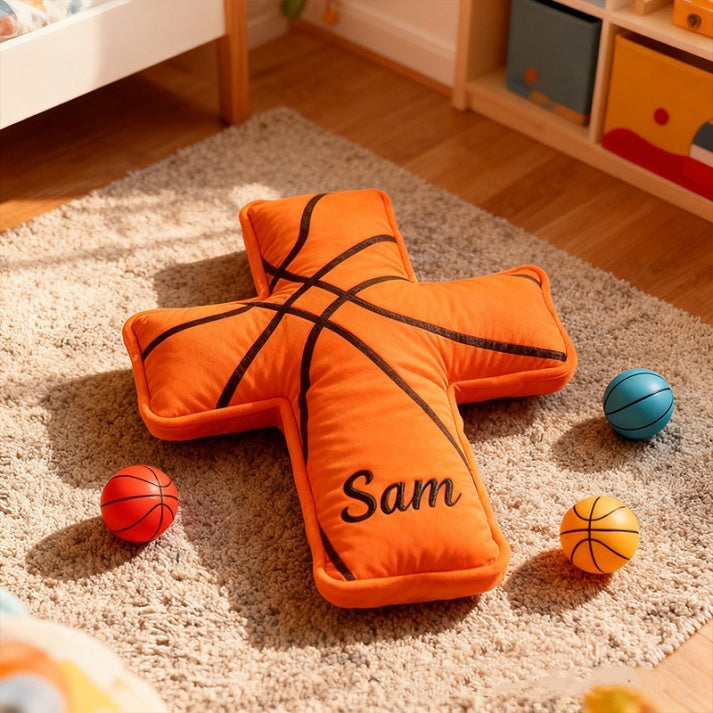 Personalized 3d Printed Basketball Cross Pillow A Christian Sports Gift For Basketball Lovers