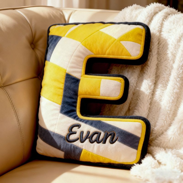 Personalized Volleyball Letter-Shaped Christmas Pillow Specially Designed For Sports Fans