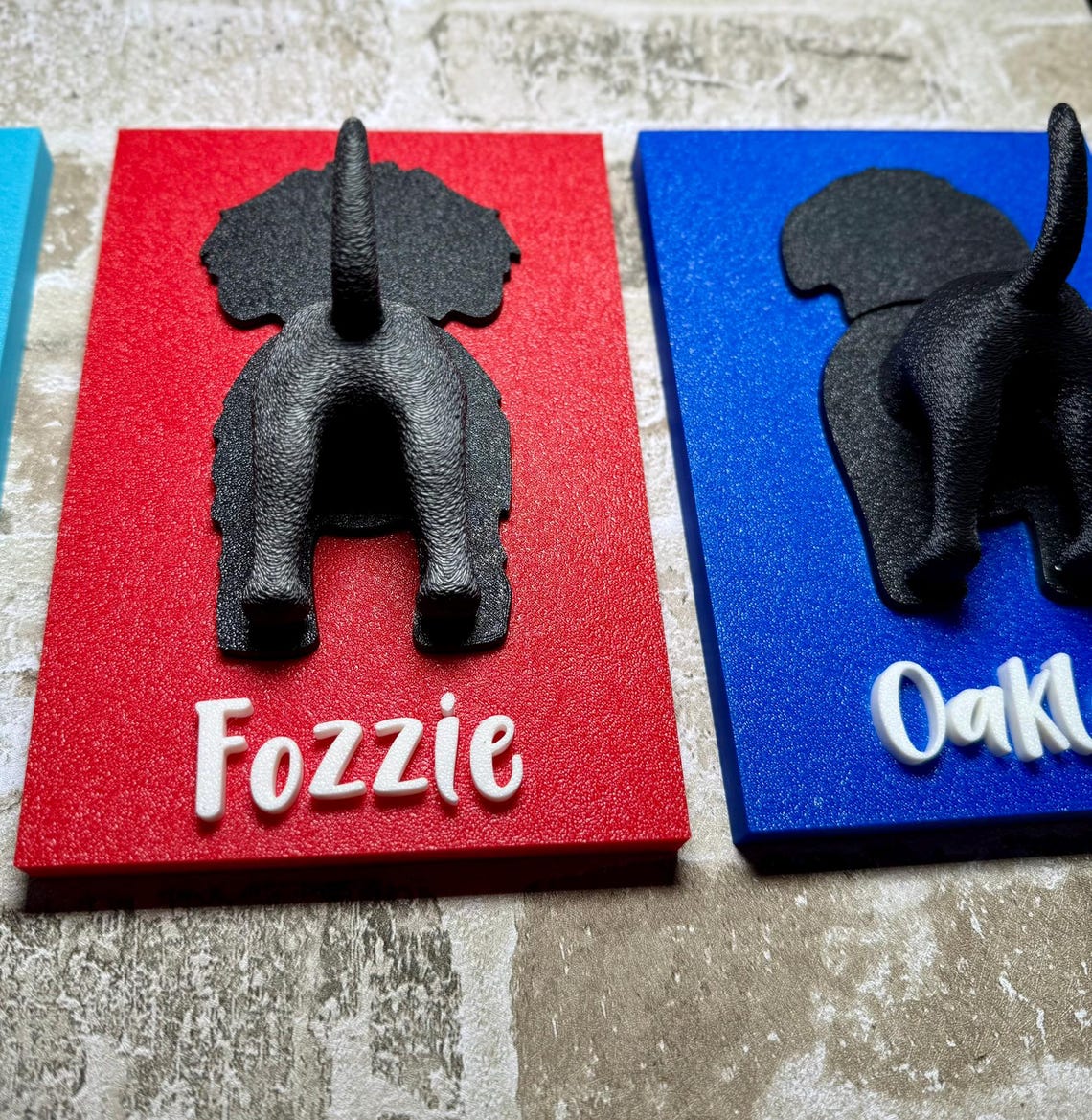 Personalized 3D Dog Leash Sign Holder Custom Dog Name Leash Holder Pet Supplies Gift for Pet Dog Lover