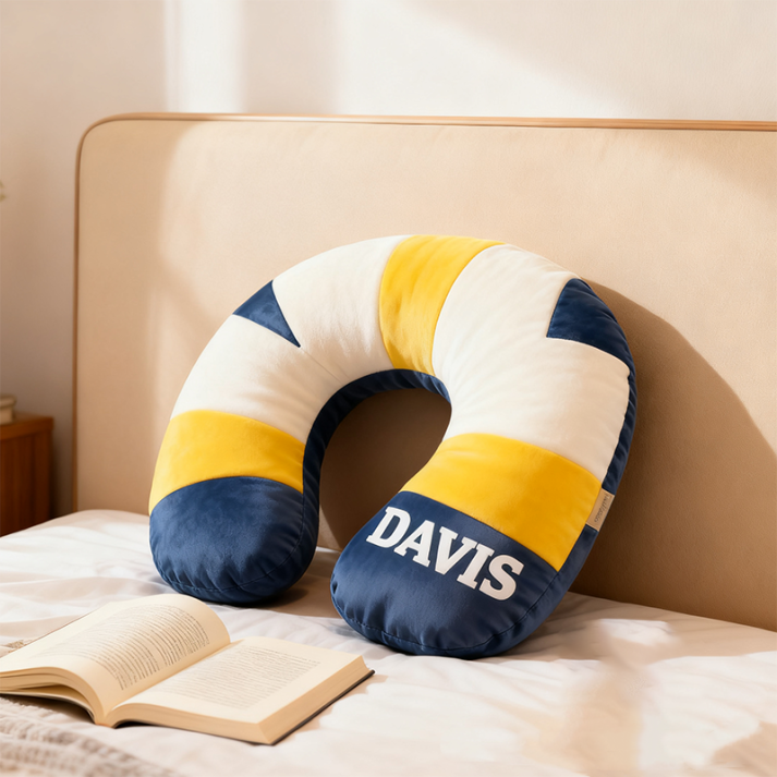 Personalized Volleyball U-Shaped Pillow With Custom Name Design