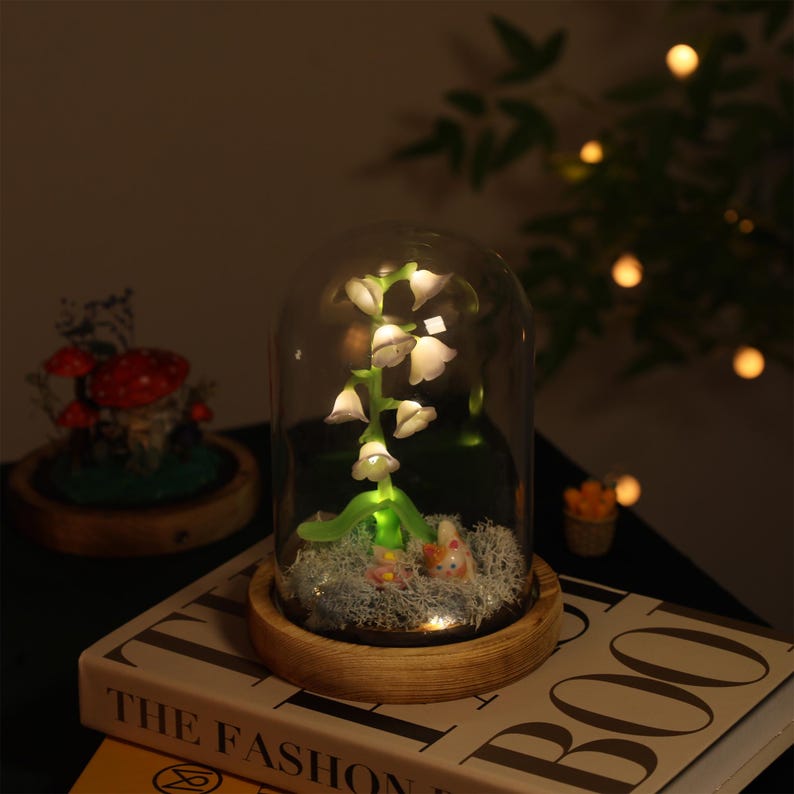 Custom Pet Figurine Birth Flower Lamp Unique Pet Memorial Gift For Dog Cat Lovers Christmas Home Decor