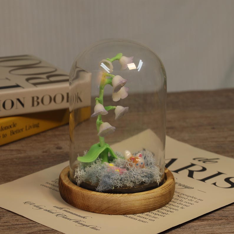 Custom Pet Figurine Birth Flower Lamp Unique Pet Memorial Gift For Dog Cat Lovers Christmas Home Decor
