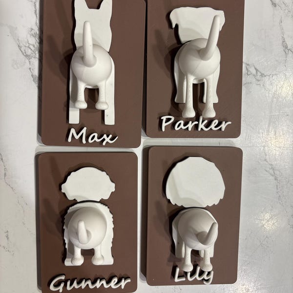 Personalized Dog Leash Holder for Wall – Funny Dog Butt Leash Hook, Custom Pet Leash Hanger, Gift for Dog Owners