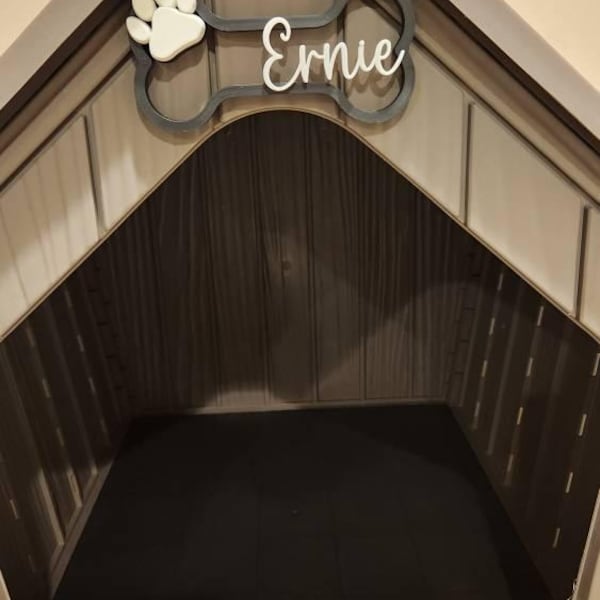 Personalized Dog Bone Crate Sign with Name Custom Pet Name Sign Wall Decor Gift for Pet Lovers