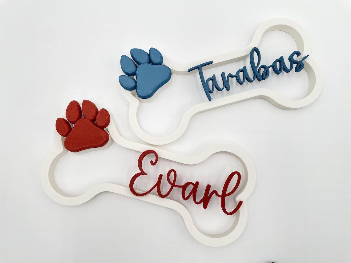 Personalized Dog Bone Crate Sign with Name Custom Pet Name Sign Wall Decor Gift for Pet Lovers