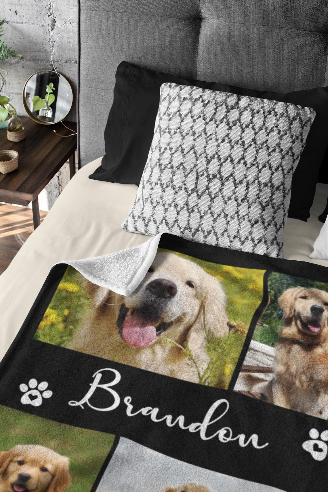 Custom Pet Photos Collage Blanket Comfortable Blanket Gift for Dog Cat Lovers Birthday Christmas Gift