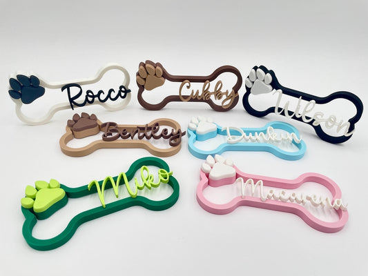 Personalized Dog Bone Crate Sign with Name Custom Pet Name Sign Wall Decor Gift for Pet Lovers