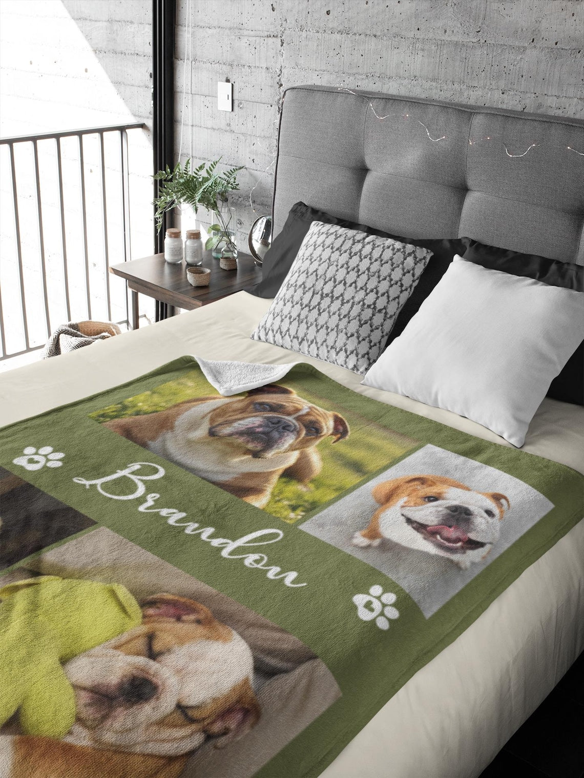 Custom Pet Photos Collage Blanket Comfortable Blanket Gift for Dog Cat Lovers Birthday Christmas Gift