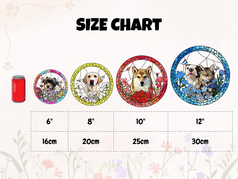 Custom Pet Portrait Stained Glass Suncatcher – Dog or Cat Memorial Gift