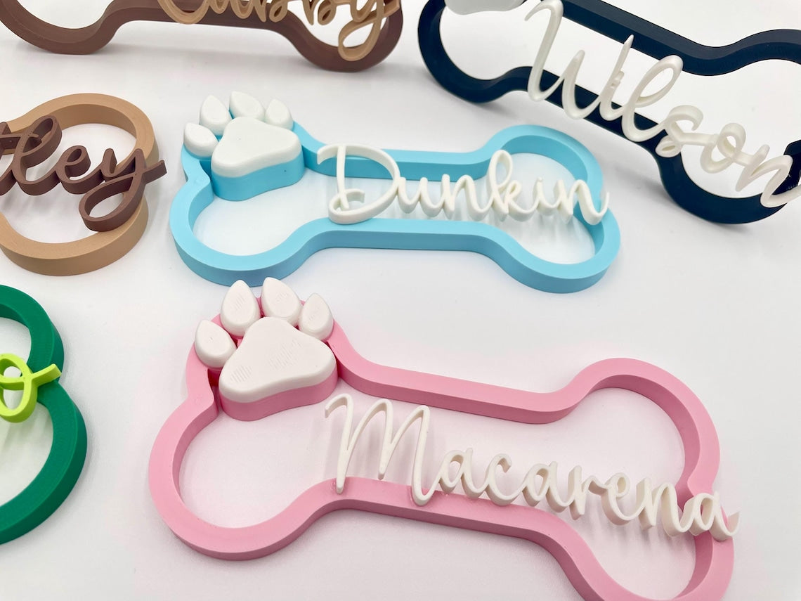 Personalized Dog Bone Crate Sign with Name Custom Pet Name Sign Wall Decor Gift for Pet Lovers