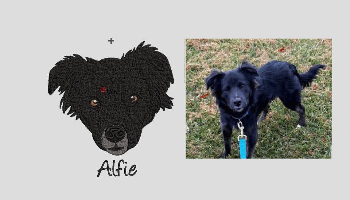 Custom Embroidered Dog Face Portrait Christmas Ornament Keepsake Gift For Dog Cat Owners Pet Lovers