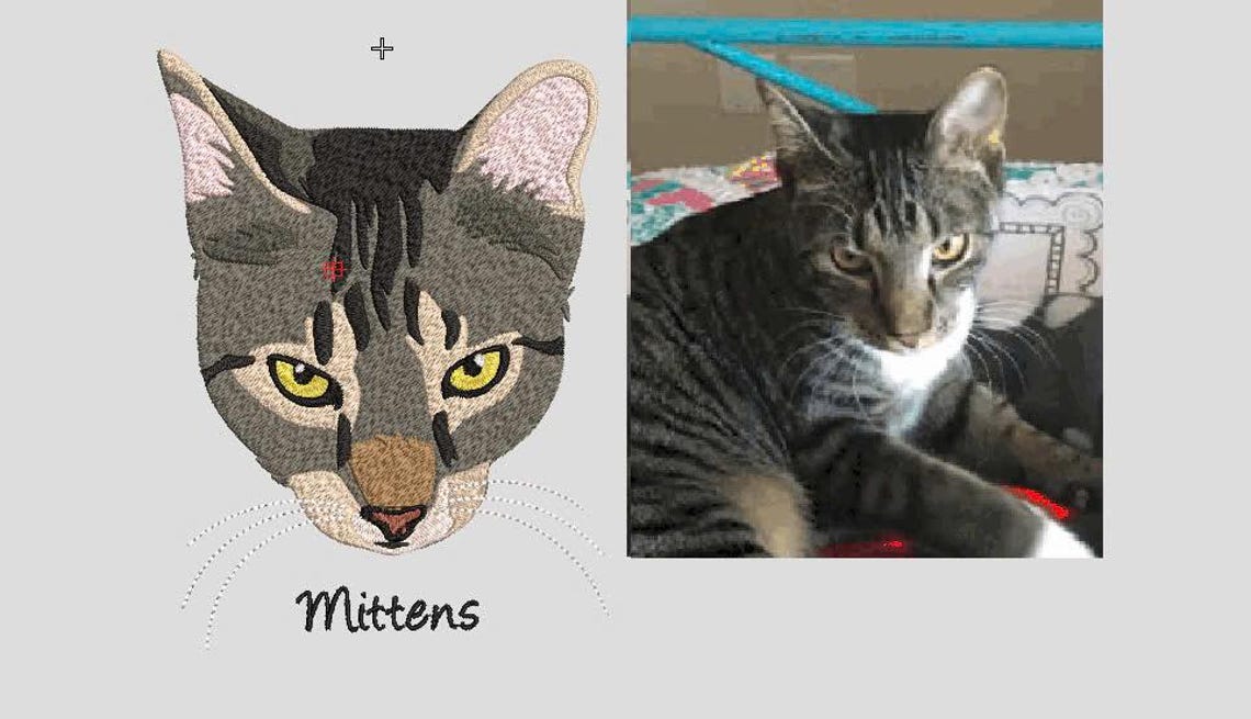 Custom Embroidered Dog Face Portrait Christmas Ornament Keepsake Gift For Dog Cat Owners Pet Lovers