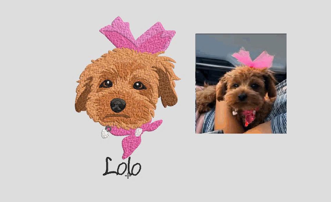 Custom Embroidered Dog Face Portrait Christmas Ornament Keepsake Gift For Dog Cat Owners Pet Lovers