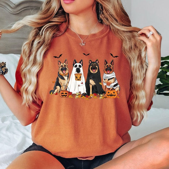Sweat-shirt d'Halloween fantôme berger allemand, sweat à capuche saison effrayante, cadeau unique pour les amoureux des animaux