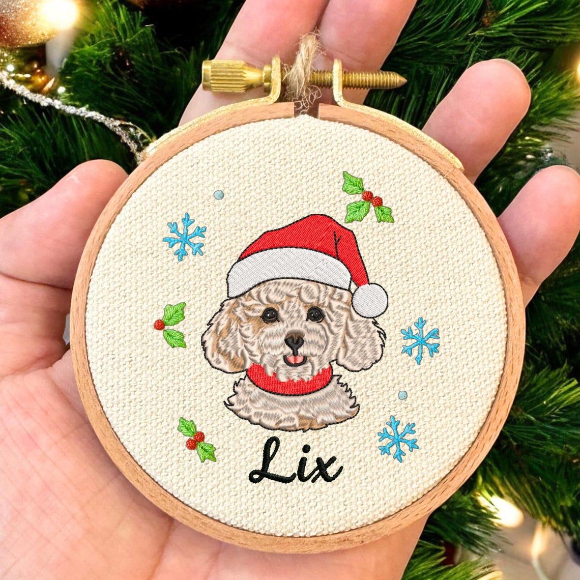 Ornement personnalisé en bois pour portrait d'animal de compagnie, cadeau commémoratif pour animaux de compagnie, cadeau de Noël pour les amoureux des animaux