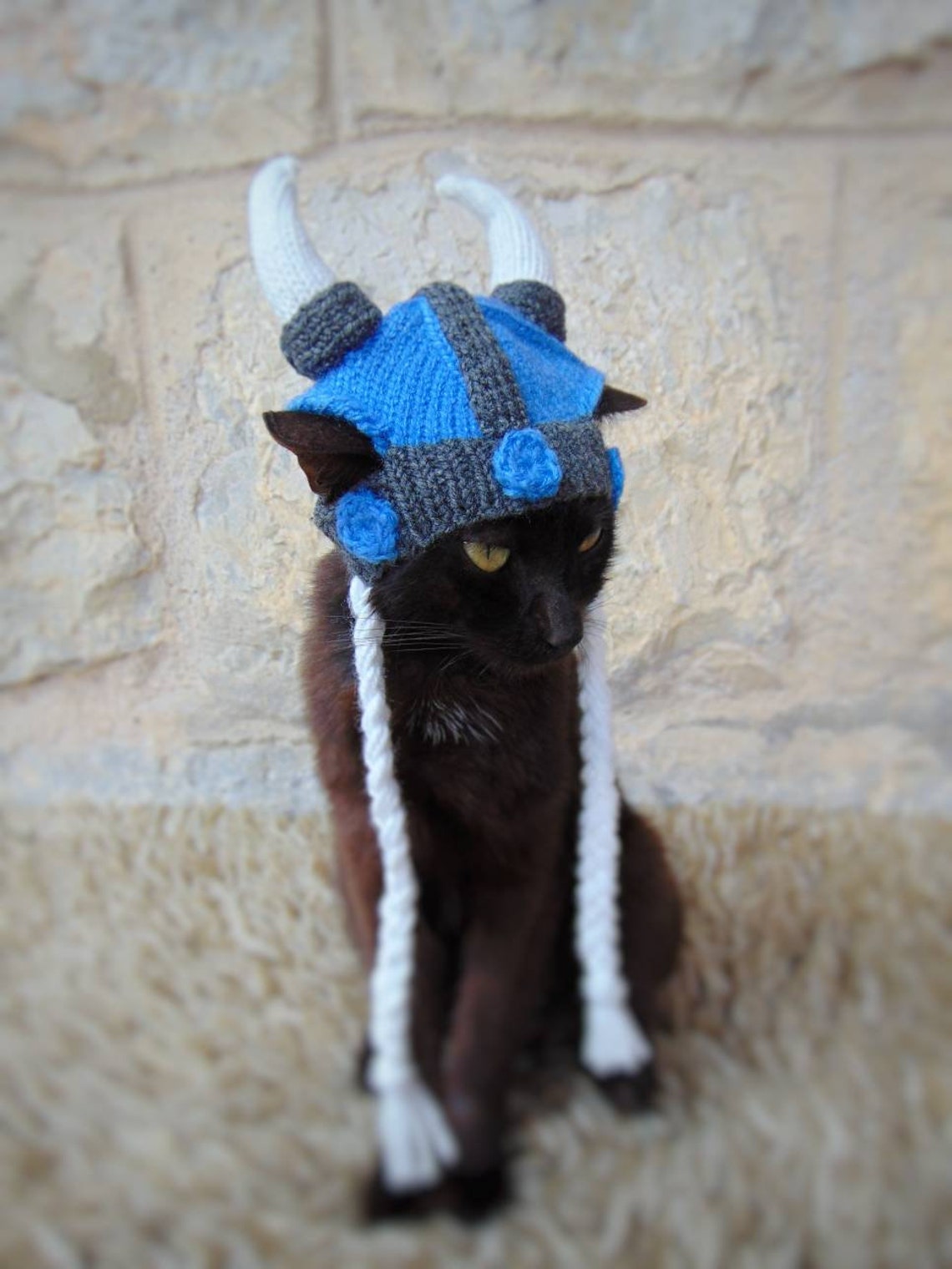 Viking Pet Crochet Hat Halloween Pet Costume Gift for Pet Lovers