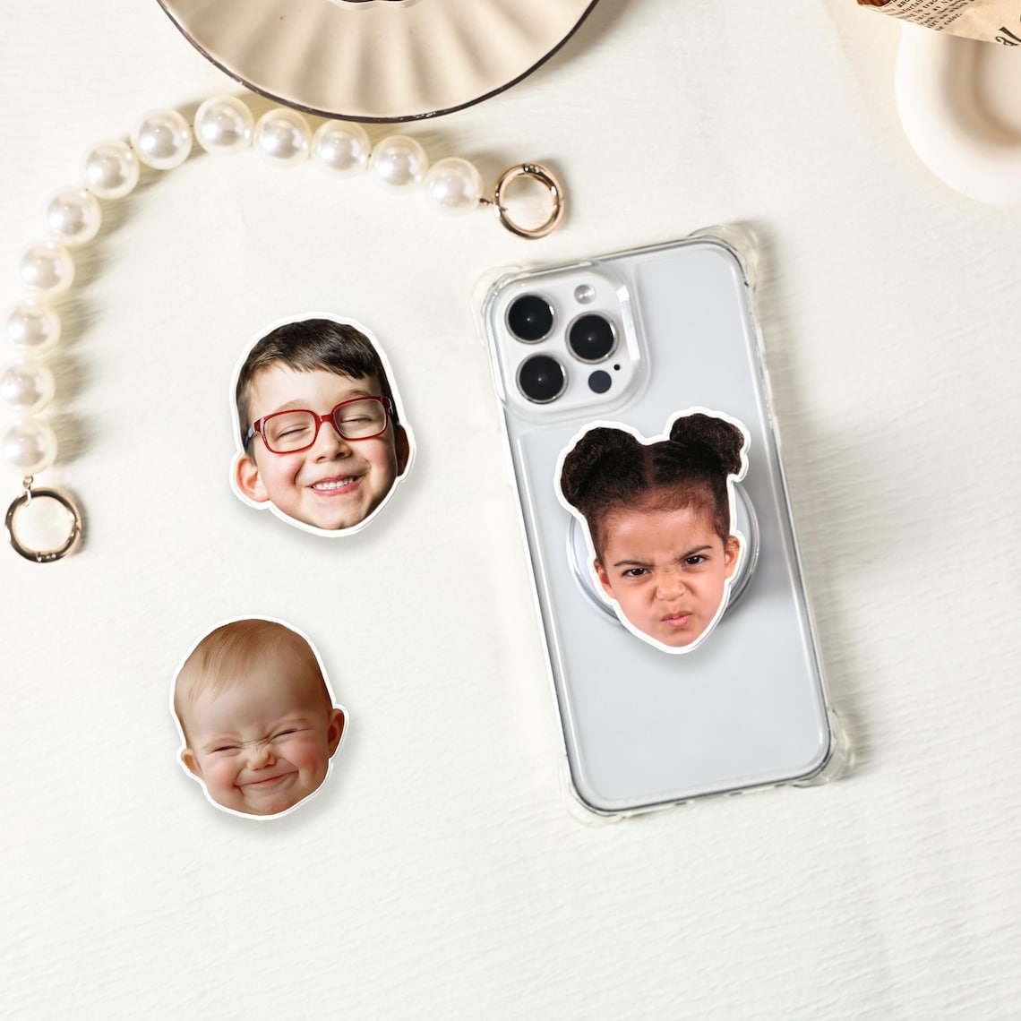 Custom Pet Face MagSafe Phone Grip – Personalized Big Face Phone Grip Handmade Phone Accessory for Pet Lovers Cute Dog Cat Grip Christmas Gift