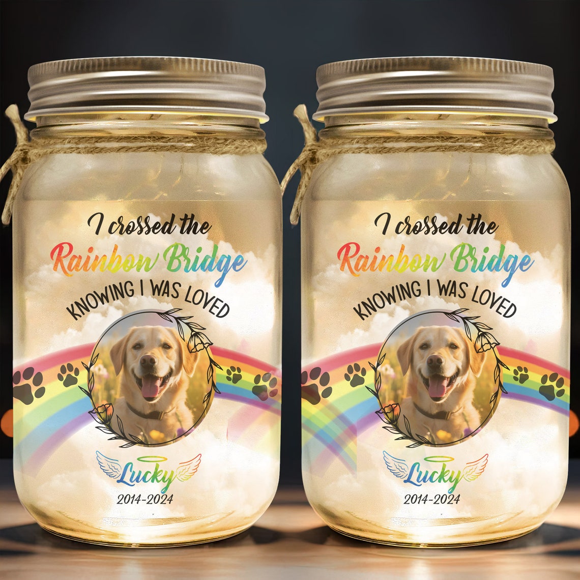 Personalisiertes Hundefoto Pfoten-Nachtlicht Haustier-Erinnerungsgeschenk für Tierliebhaber 