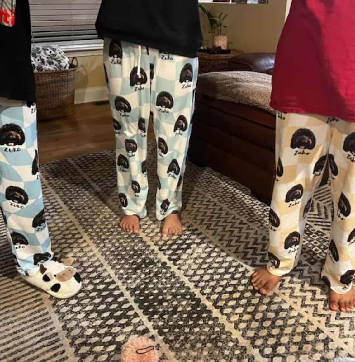 Custom Pet Pajama Pants with Dog or Cat Photo & Name – Unique Christmas Gift for Pet Owners